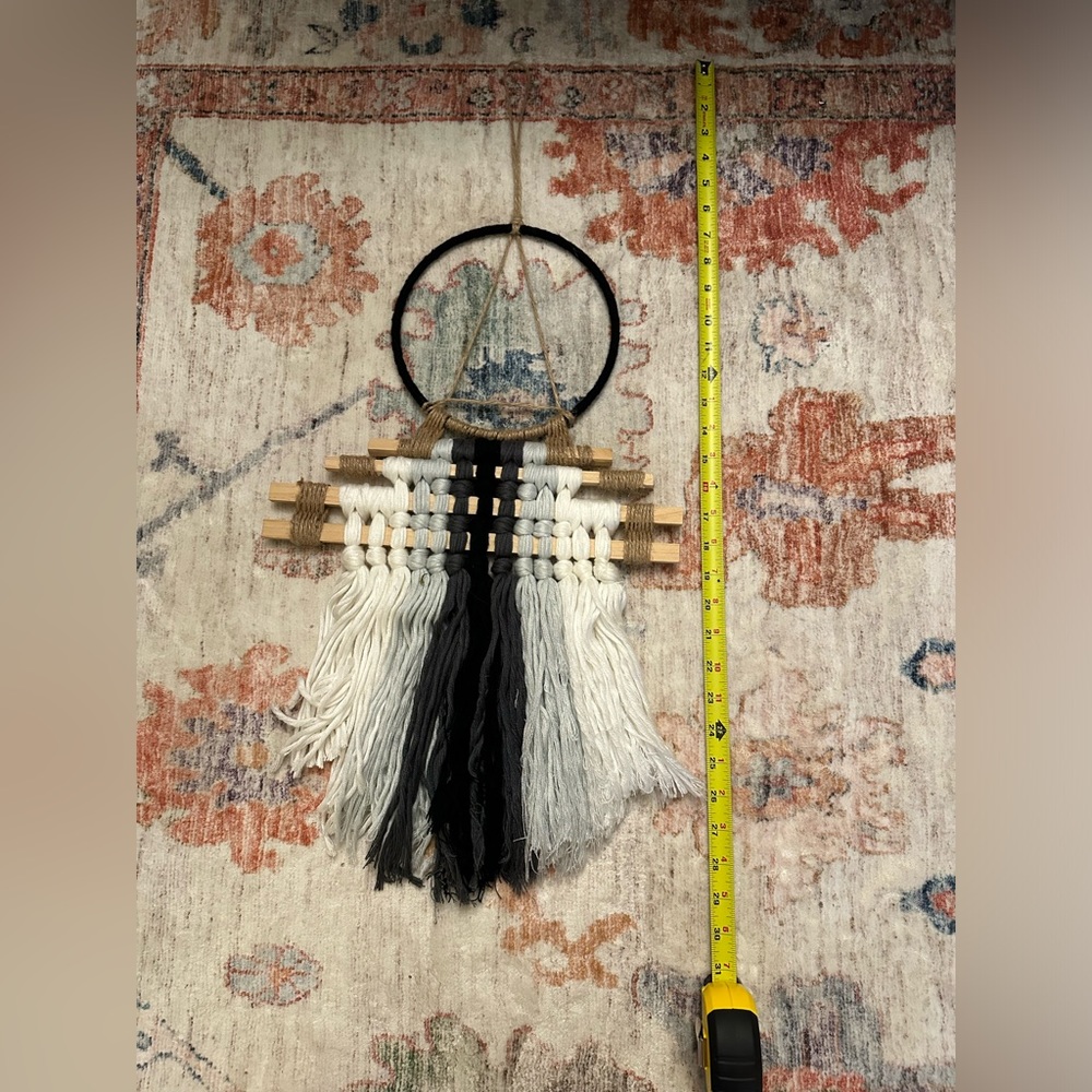 Boho Wall Hanging🖤🤍🩶 - Picture 2 of 6